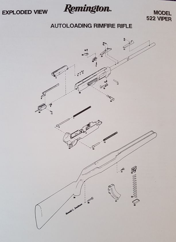 varaosa/spare part pienoiskivääri Remington Viper 522 #H2