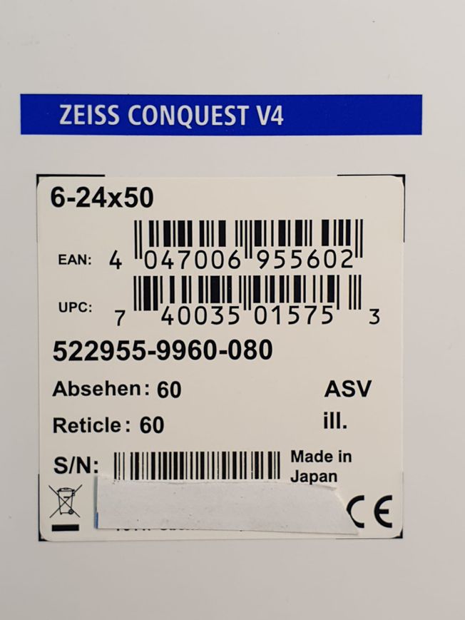tähtäinkiikari Zeiss Conquest V4 6-24x50 #H1